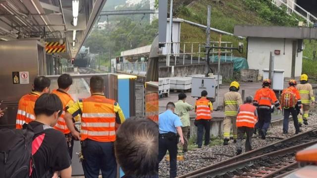 열차 문 열고 선로로 MTR 동철선 마비시킨 남성, 감전 부상.jpg