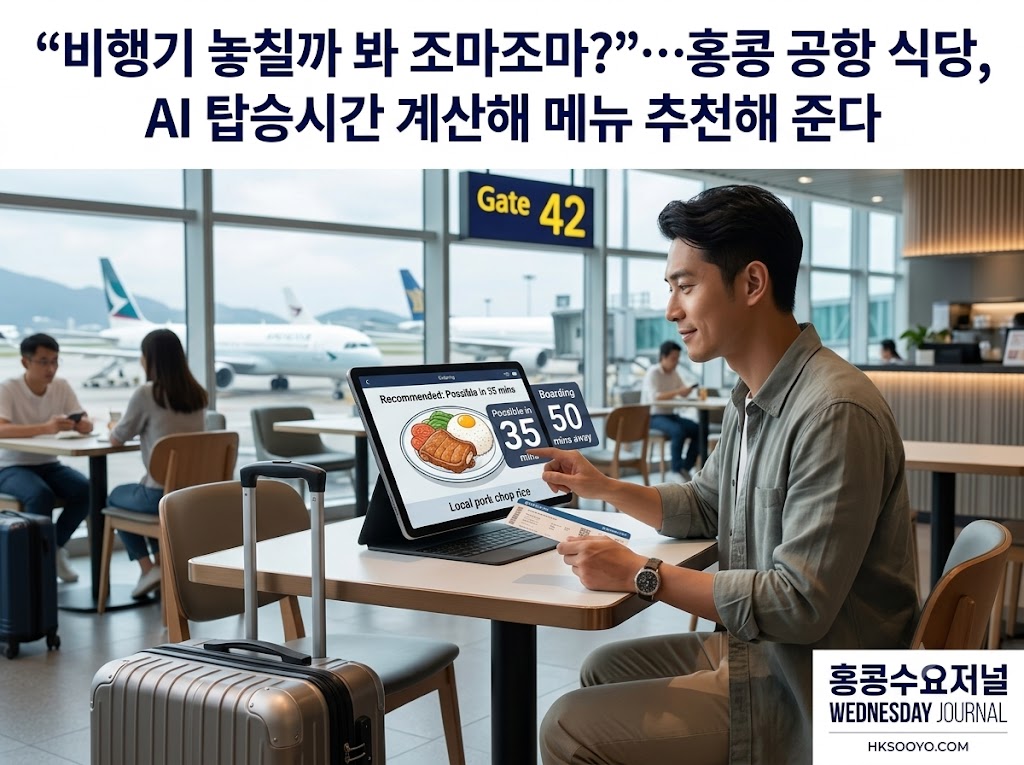 홍콩 공항 식당, AI 탑승시간 계산해 메뉴 추천해 준다2.jpg