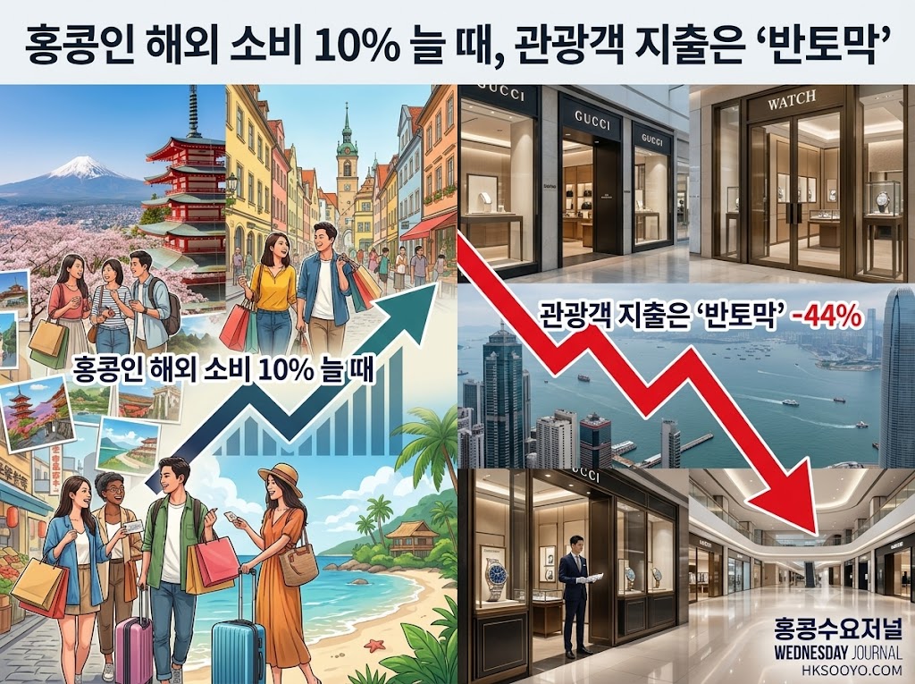 홍콩인 해외 소비 10% 늘 때, 관광객 지출은.jpg