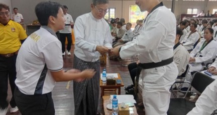 조영득 관장, 미얀마 태권도연맹 초청으로 설 연휴 품새 수련 봉사…