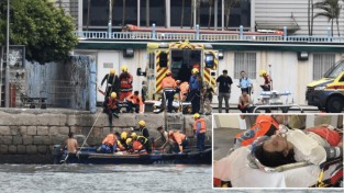 차이완 해안서 파도에 휩쓸린 가족들..엄마와 아들은 의식불명