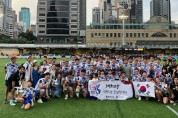 한국-홍콩 럭비경기, 34도 열기속에 투혼 발휘